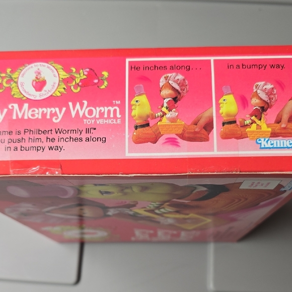 Strawberry Shortcake Berry Merry Worm Toy Vehicle 1980s Vintage - Picture 4 of 7